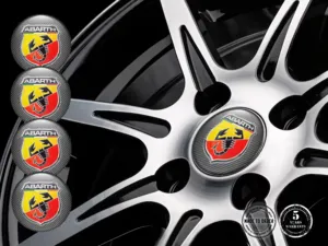 Fiat Abarth Calcomanías de Rueda Marca Etiquetas Cúpula Premium